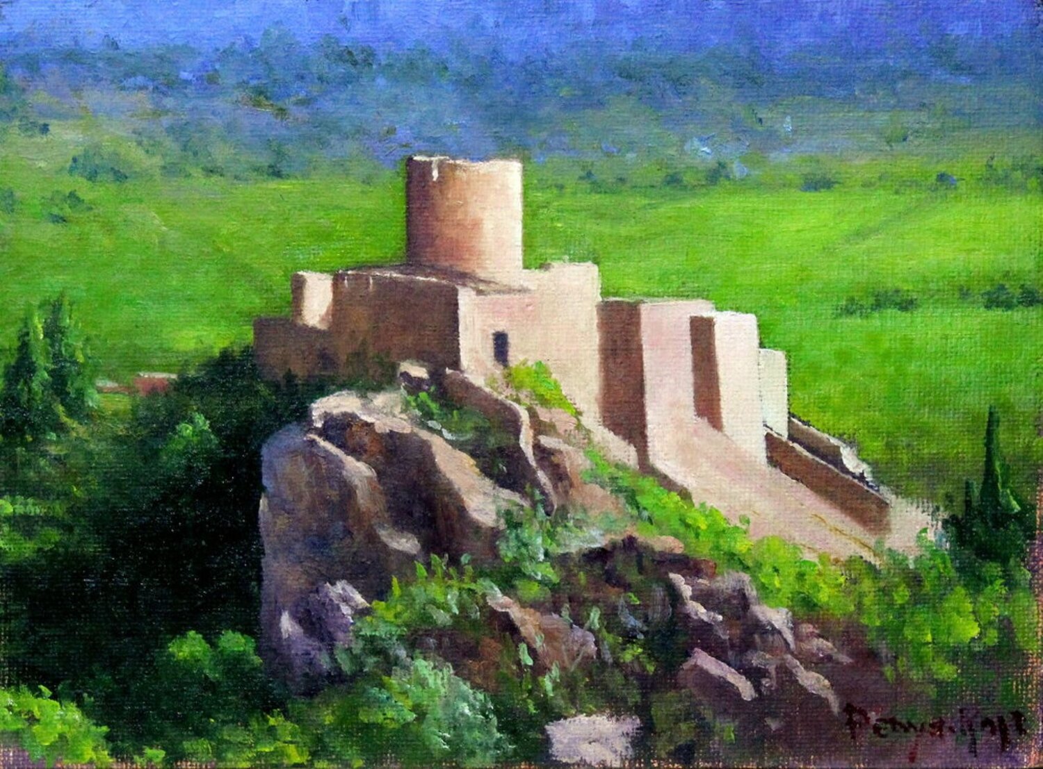 Castillo de Vilafamés Vicente Penya-Roja Original painting for sale