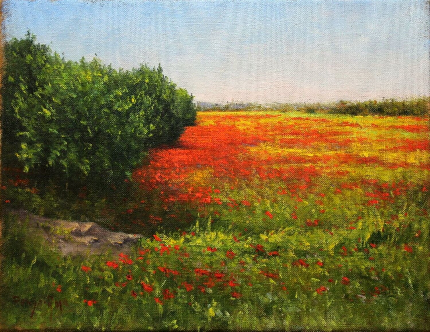 Campo de amapolas Vicente Penya-Roja Originalgemälde zu verkaufen