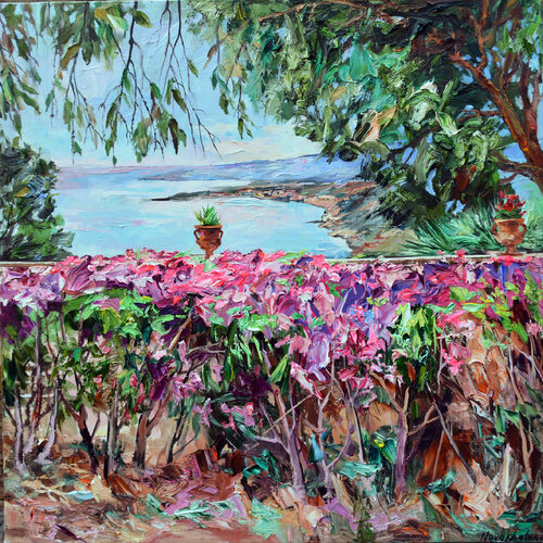 Giardini di Taormina by Olga Novokhatska, Painting for Sale on Select