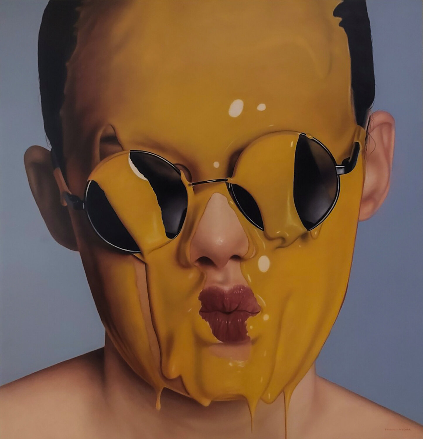 Yellow Kiss Francisco Vázquez Originalgemälde zu verkaufen