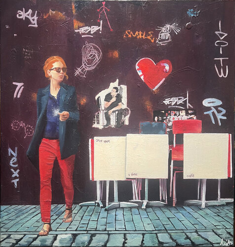 Once upon a time café by Emilie Pannier, Painting for Sale on Select