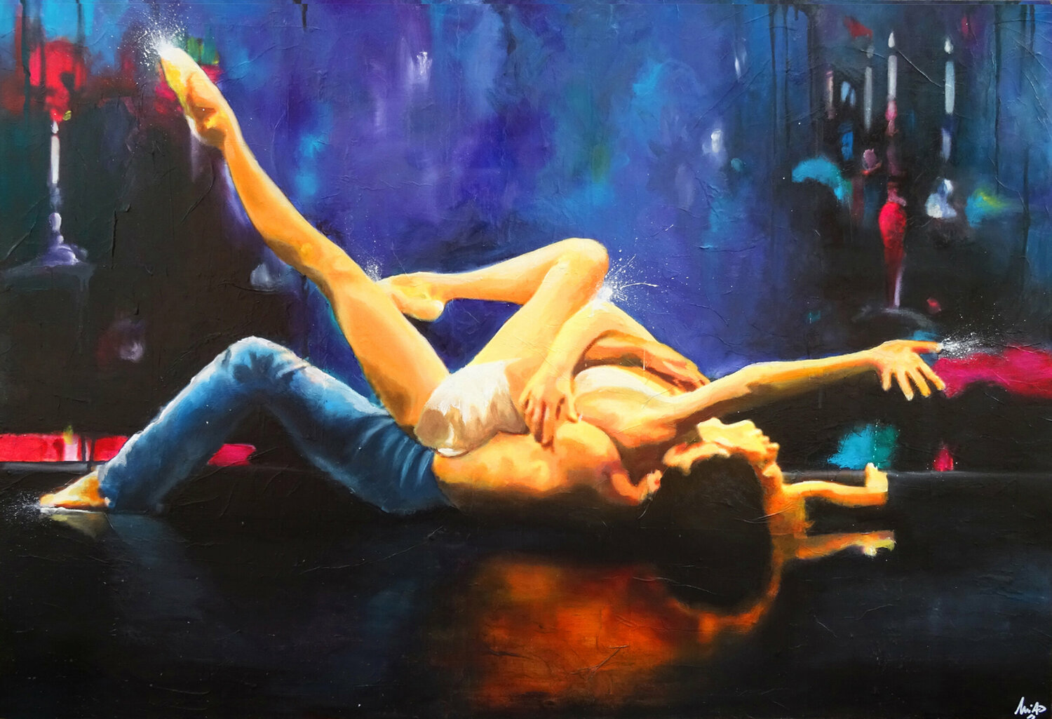 Corps et graphie Emilie Pannier Original painting for sale