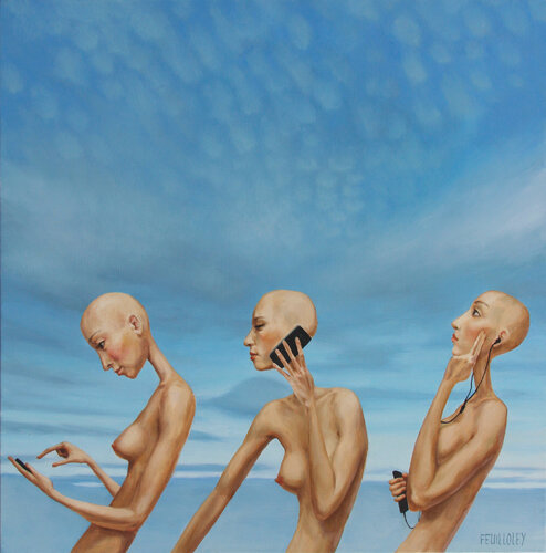 Les voyageuses by Myriam Feuilloley, Painting for Sale on Select