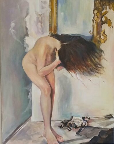 Die Chaotische, oder die arme  Pierrette by Nataliy Schenkmann, Painting for Sale on Select