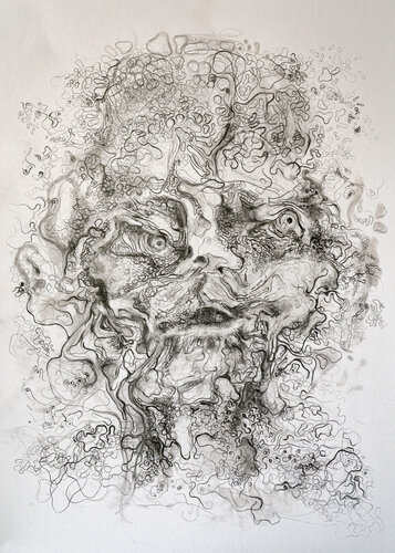 Kopf 55 by Wolfgang Eckert, Drawing for Sale on Select