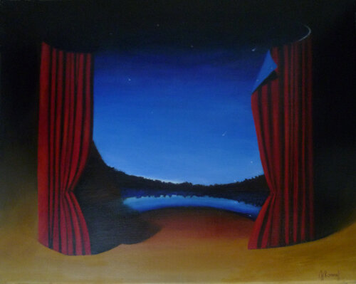 La vie filante de Miss Night by Myriam Bonnet, Painting for Sale on Select
