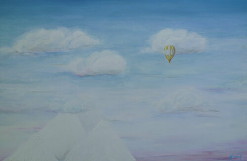 Là-haut, l'envol by Myriam Bonnet, Painting for Sale on Select