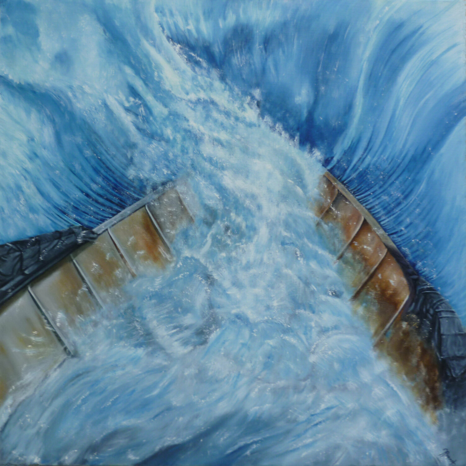 Sur le BatEau  Ivre Myriam Bonnet Original painting for sale