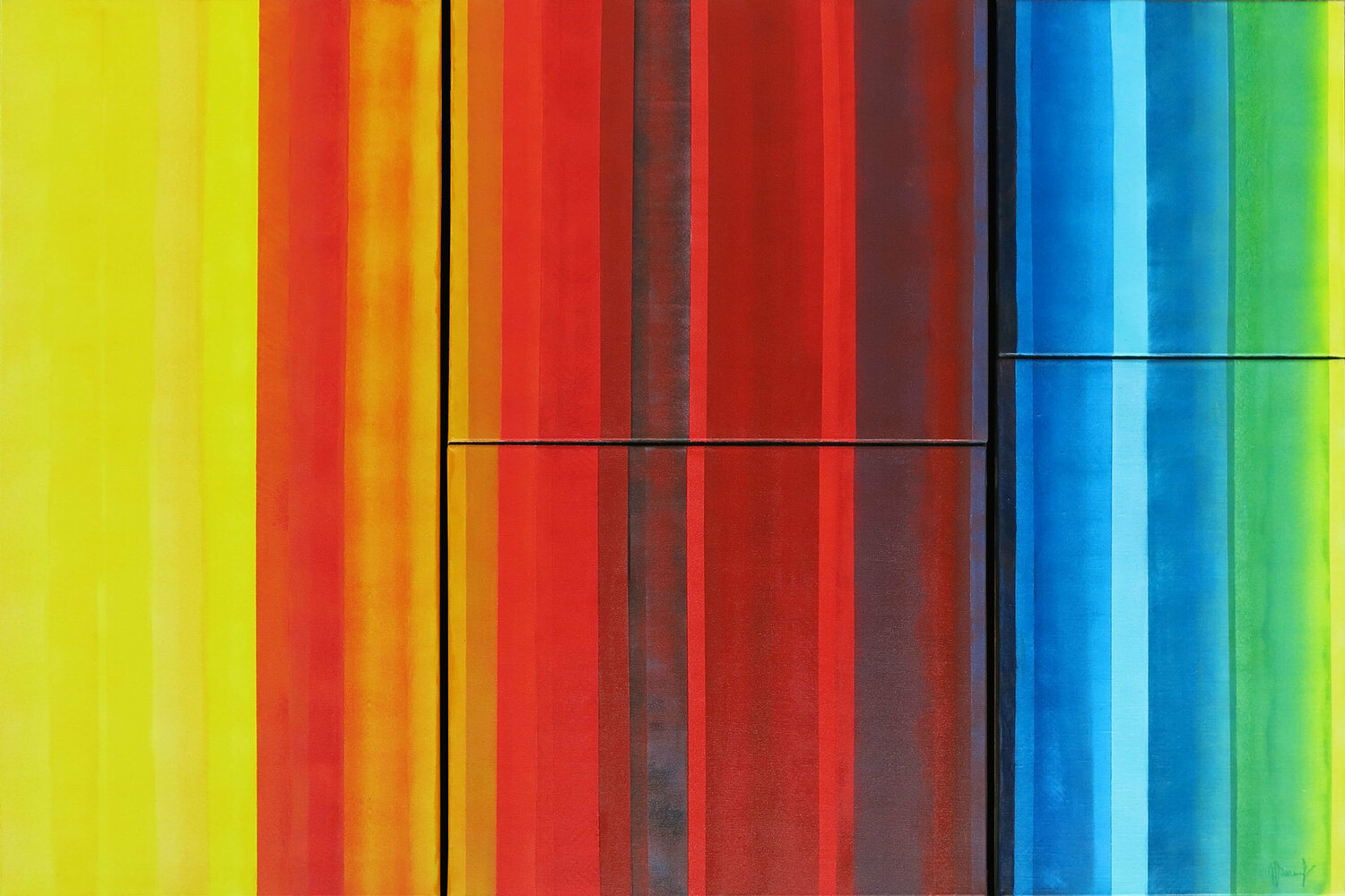 Code hacké - communication perturbée Myriam Bonnet Original painting for sale