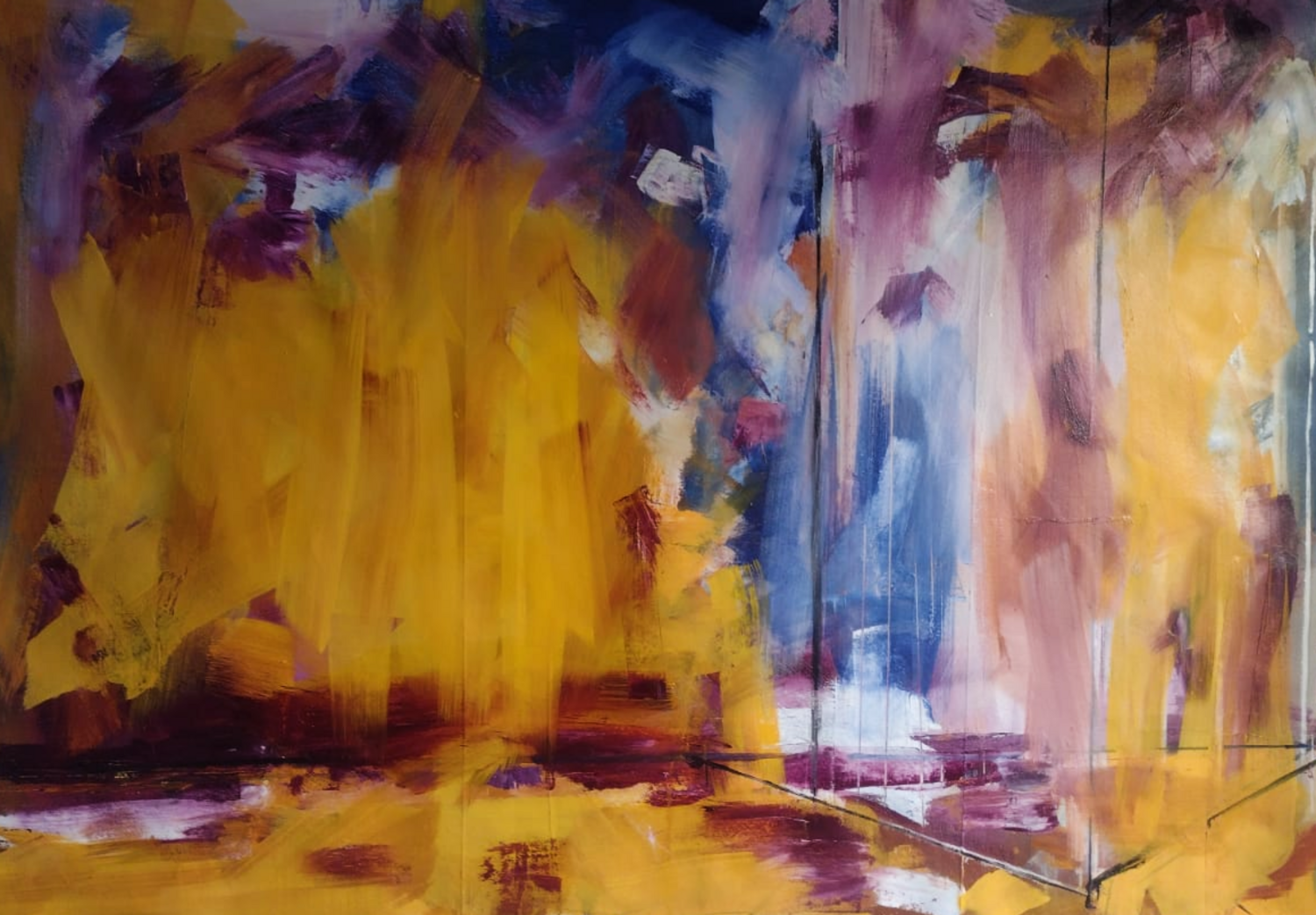 Sur Lirico No 2 - Life series - The architecture of color mind and soul, Horizons Alejandro Naranjo Original painting for sale