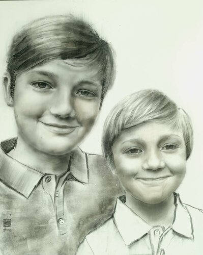 NIÑOS by Juan Francisco Gomez Cambronero, Painting for Sale on Select