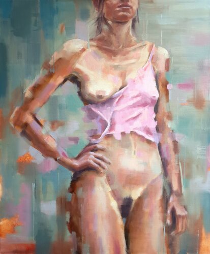 TU SUAVE CARICIA by Juan Francisco Gomez Cambronero, Painting for Sale on Select