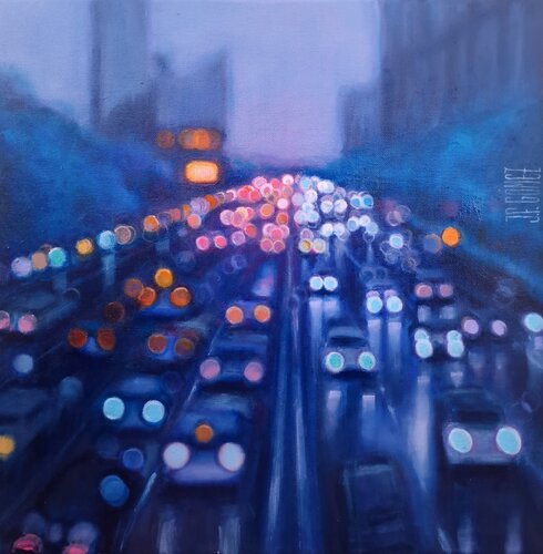 ATARDECER MORADO by Juan Francisco Gomez Cambronero, Painting for Sale on Select