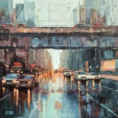 CIUDAD MOJADA I by Juan Francisco Gomez Cambronero, Painting for Sale on Select