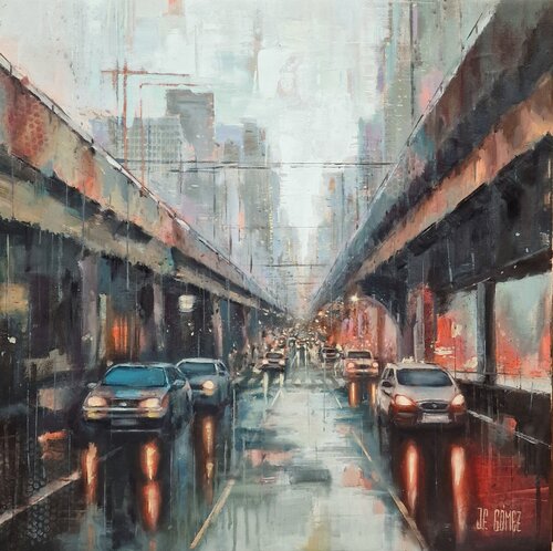 CIUDAD MOJADA II by Juan Francisco Gomez Cambronero, Painting for Sale on Select