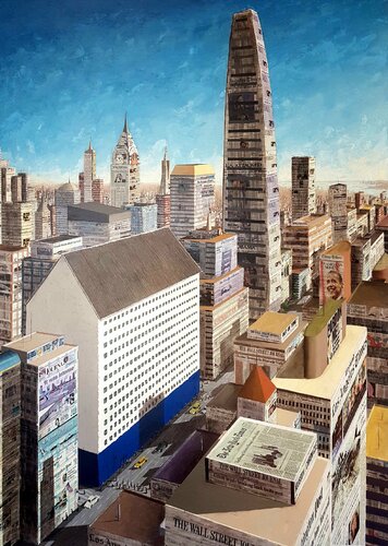 "MANCHEGOS POR EL MUNDO" by Juan Francisco Gomez Cambronero, Painting for Sale on Select