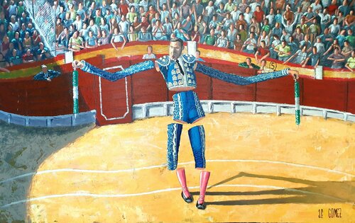 BANDERILLERO by Juan Francisco Gomez Cambronero, Painting for Sale on Select