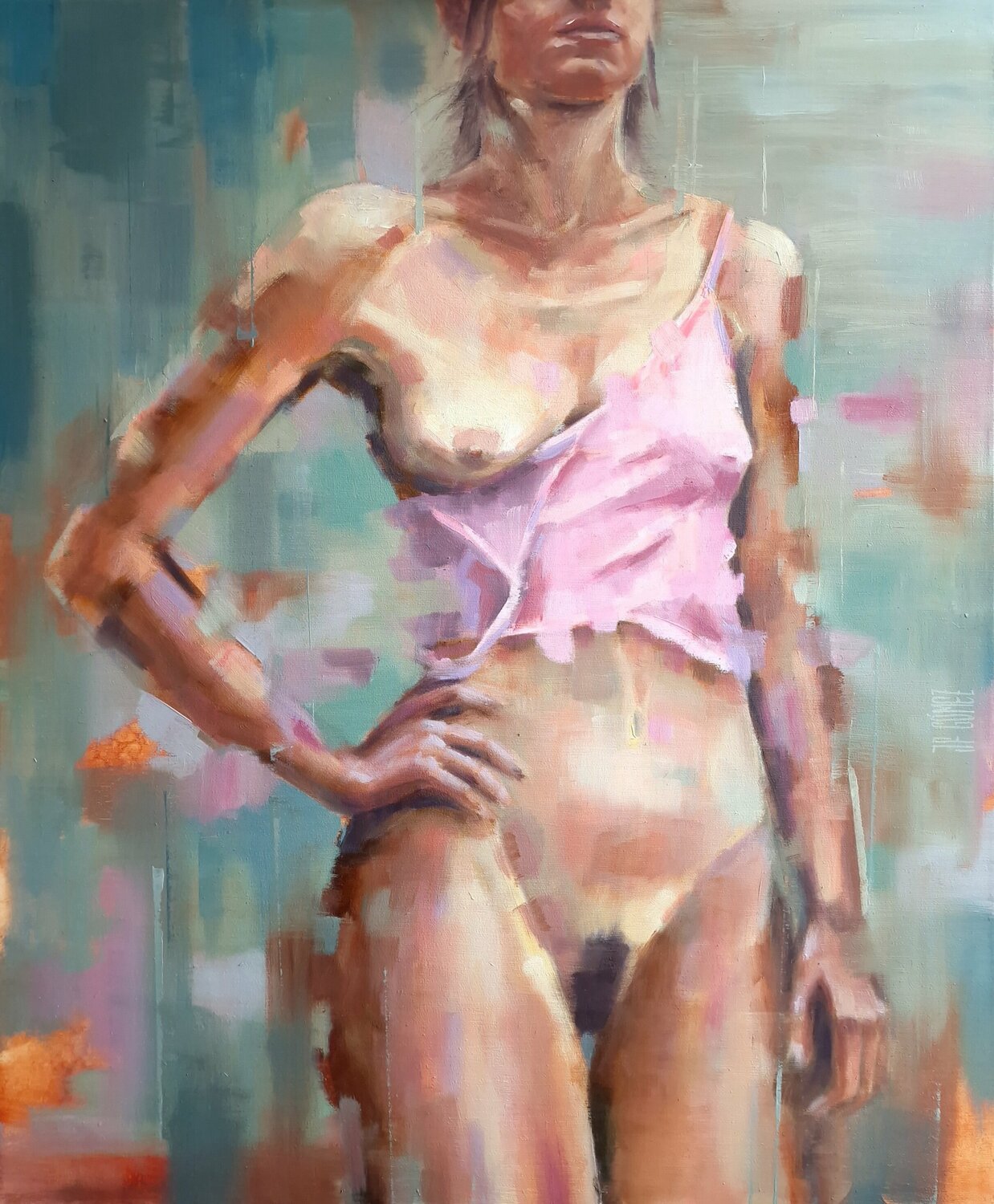 TU SUAVE CARICIA Juan Francisco Gomez Cambronero Original painting for sale