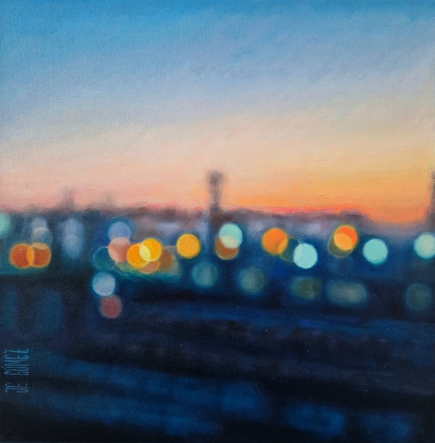 TWILIGHT Juan Francisco Gomez Cambronero Original painting for sale