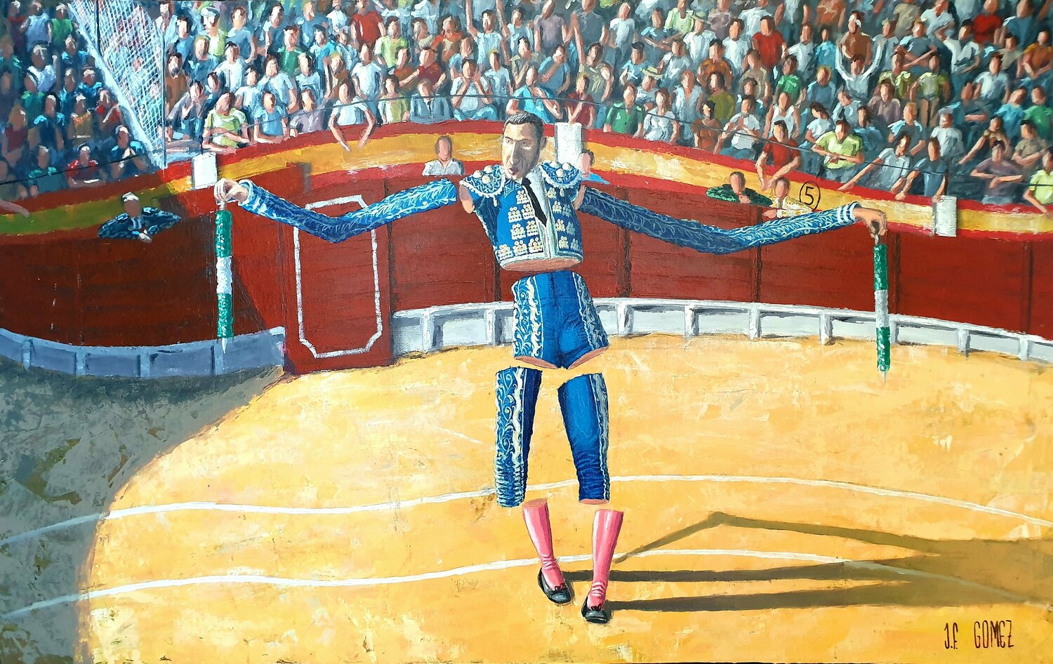 BANDERILLERO Juan Francisco Gomez Cambronero Original painting for sale