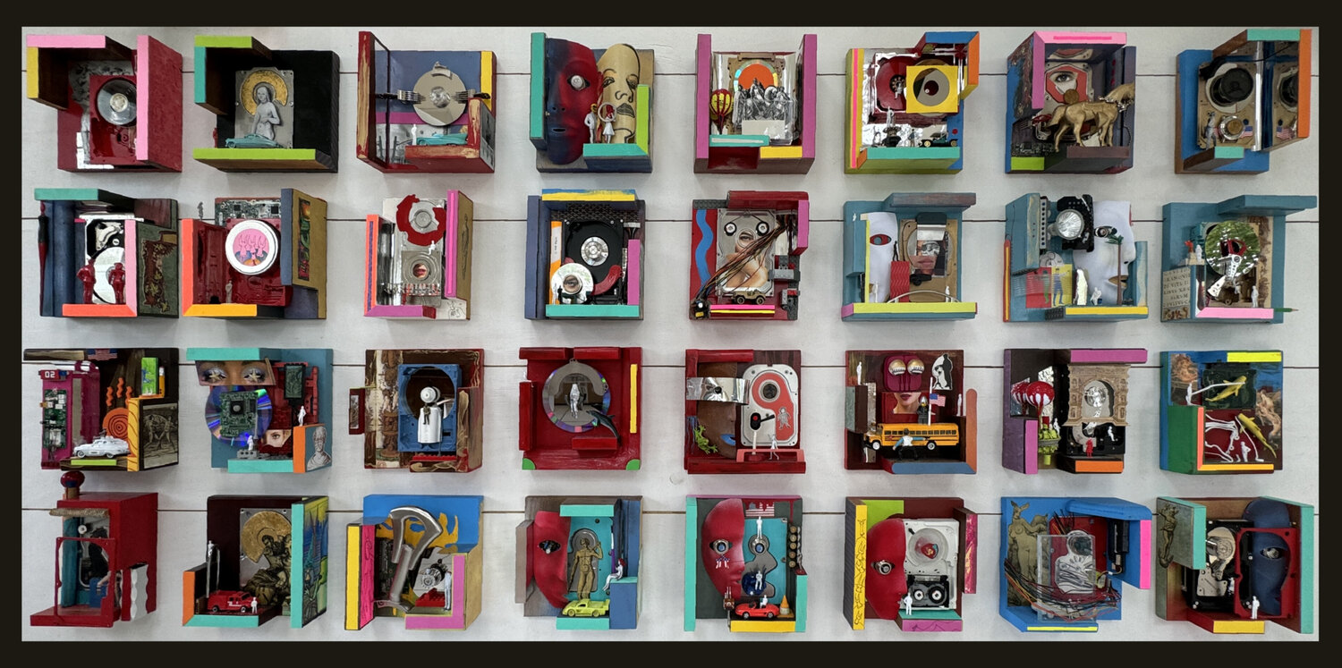 Americana At The Time Of Covid - board 1 Aleks Rosenberg Sculpture for sale