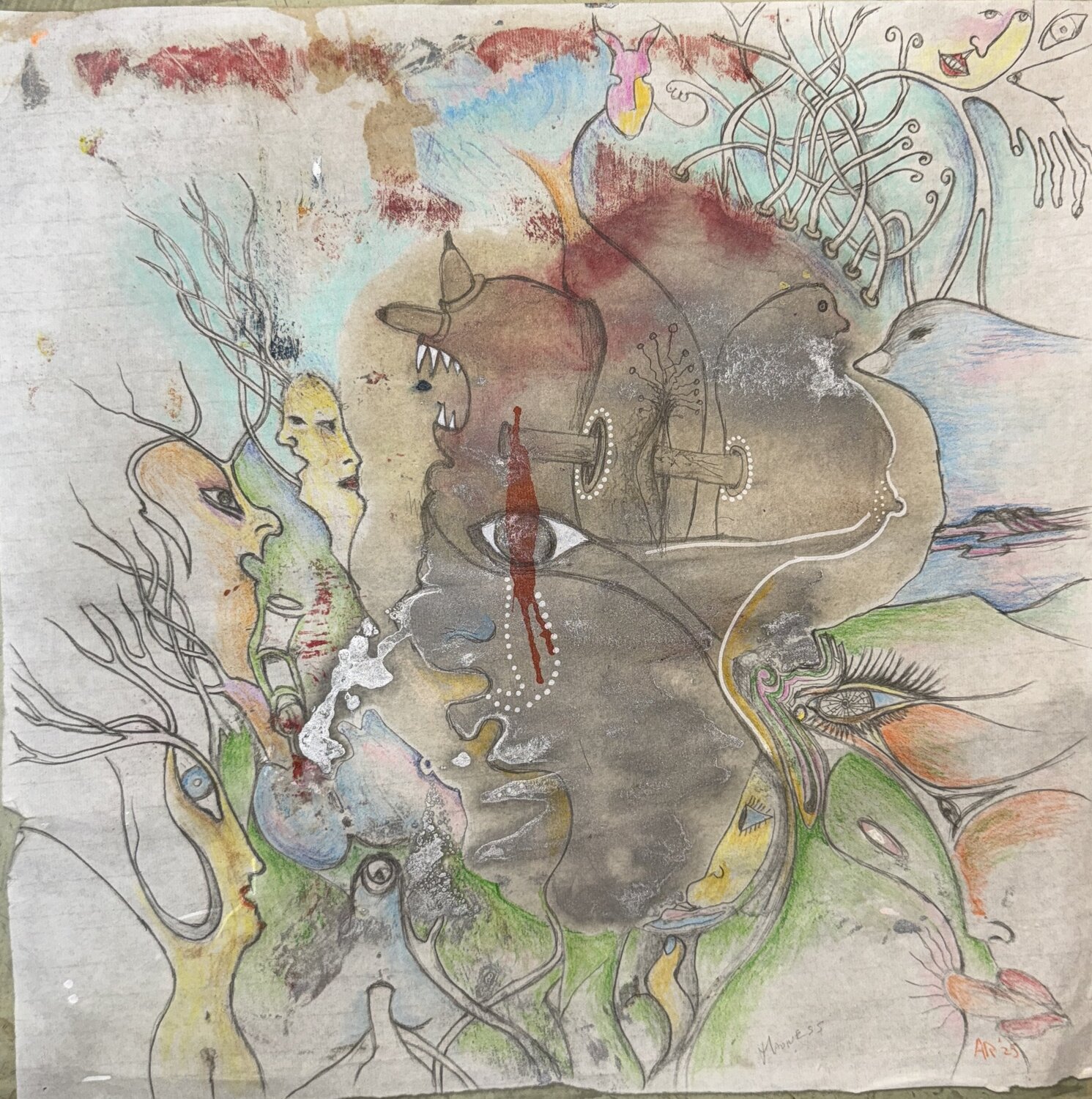 In The Mind Of A Doodler Aleks Rosenberg Drawing for sale