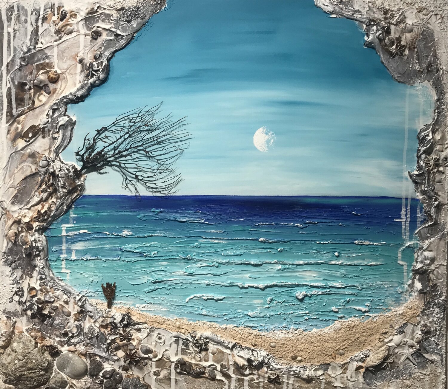 Un Mare Senza Plastica, un Sogno........ Mauro Corvaglia Original painting for sale