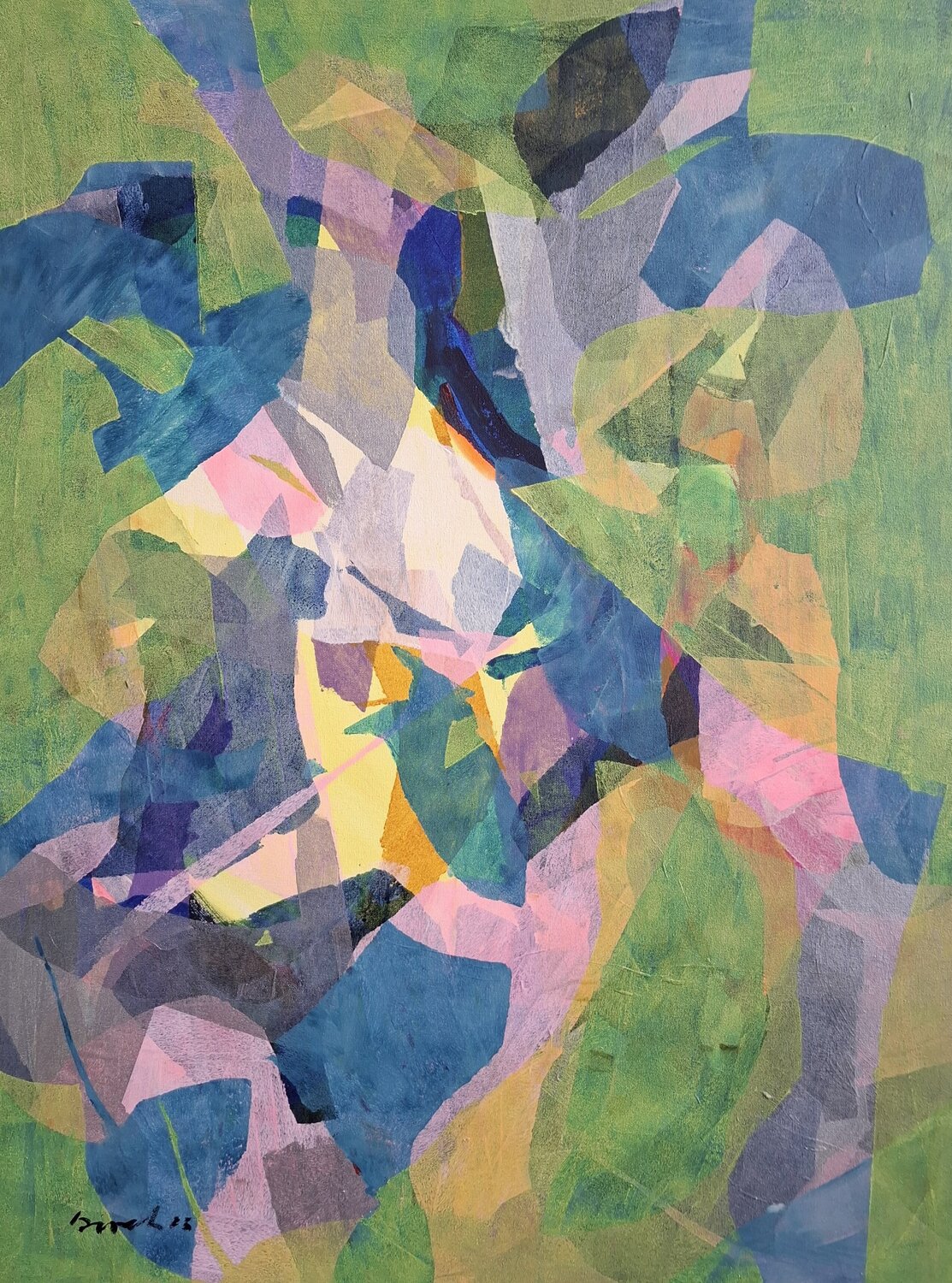 APROXIMACION DE LAS AVES Erich Birchmeier Original painting for sale
