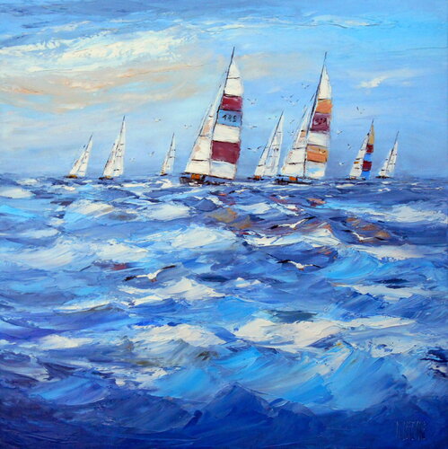 Sur la mer von Michaël Lefèvre, Malerei kaufen auf Select