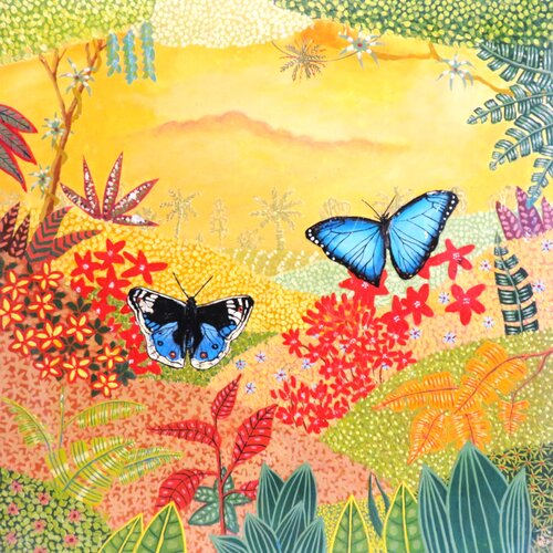 Les papillons by Michaël Lefèvre, Painting for Sale on Select
