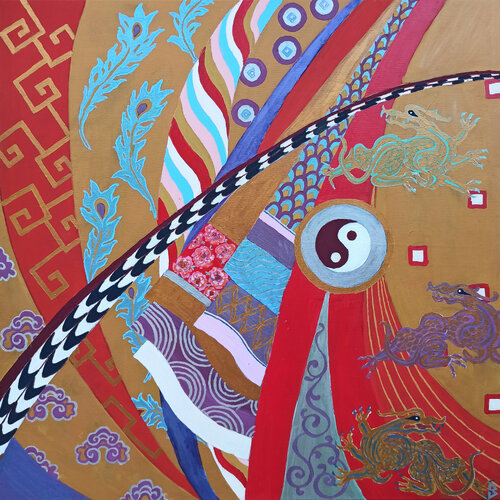 Beijing Opera by Berit Bredahl, Painting for Sale on Select