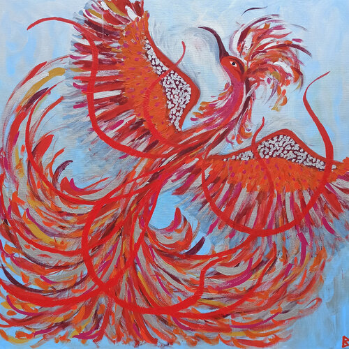 Firebird II by Berit Bredahl, Painting for Sale on Select