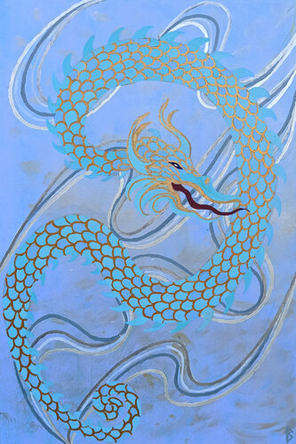 Water Dragon by Berit Bredahl, Painting for Sale on Select