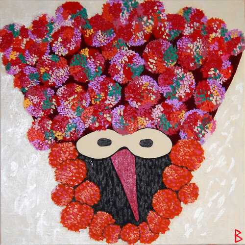 Bulgarian Carnival Mask by Berit Bredahl, Painting for Sale on Select