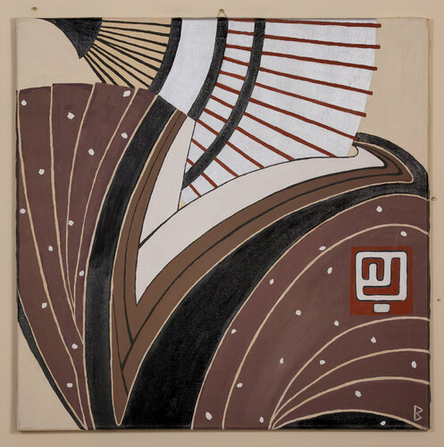 Kimono & Fan by Berit Bredahl, Painting for Sale on Select