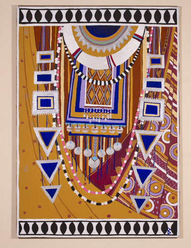 Masai Woman  YELLOW by Berit Bredahl, Painting for Sale on Select
