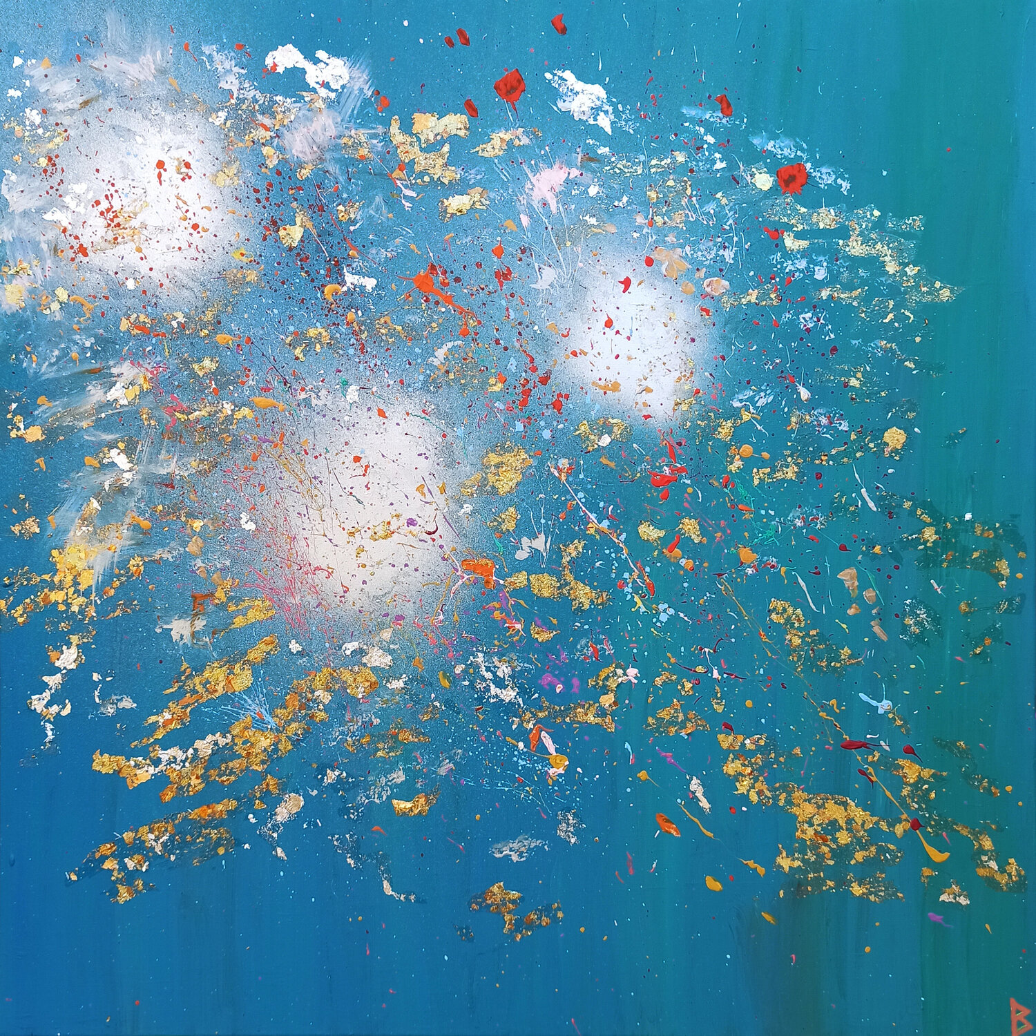 Where the Stars explode Berit Bredahl Original painting for sale