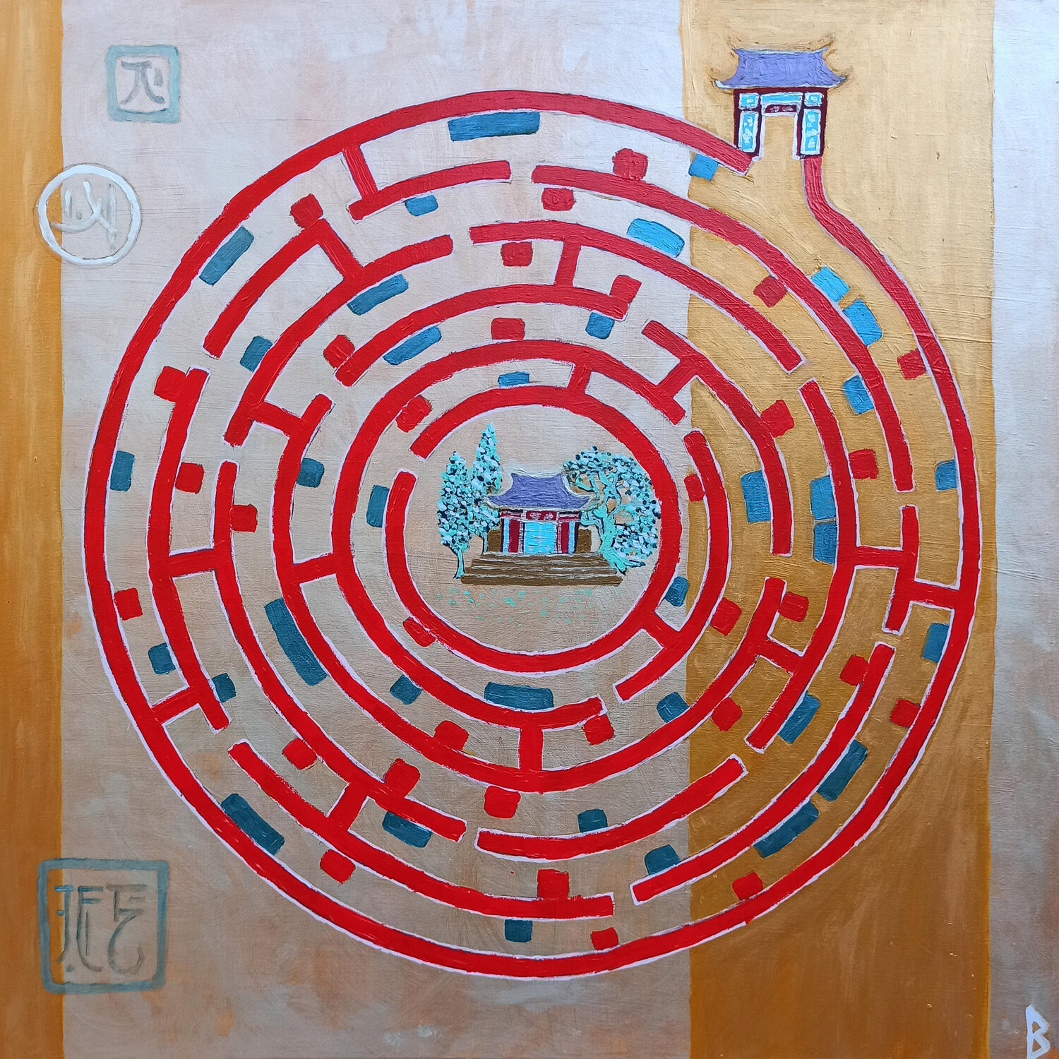 The Maze Berit Bredahl Original painting for sale