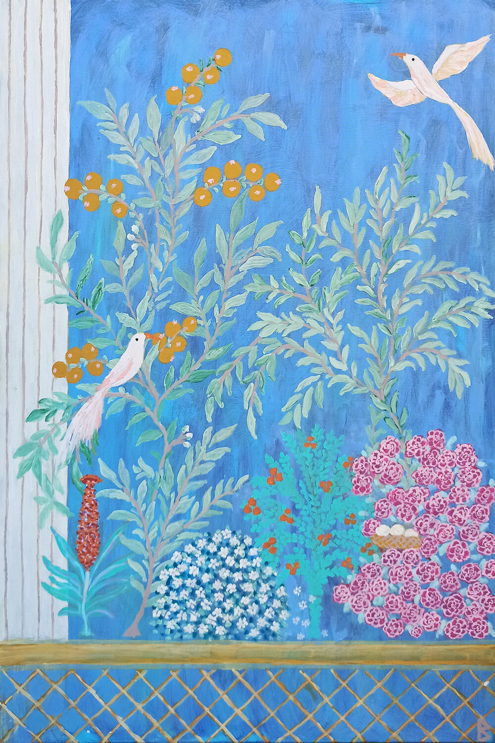 The House of the happy Poet Berit Bredahl Original painting for sale