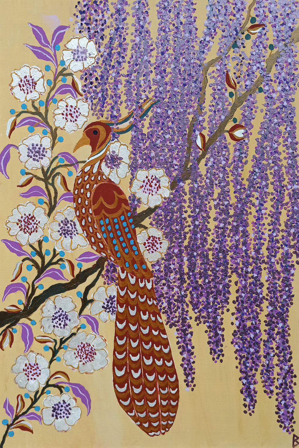 Majestic Bird Berit Bredahl Original painting for sale