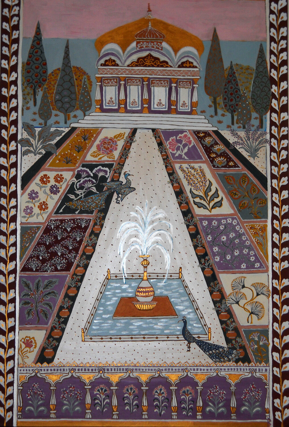 The Maharaja's Garden Berit Bredahl Original painting for sale