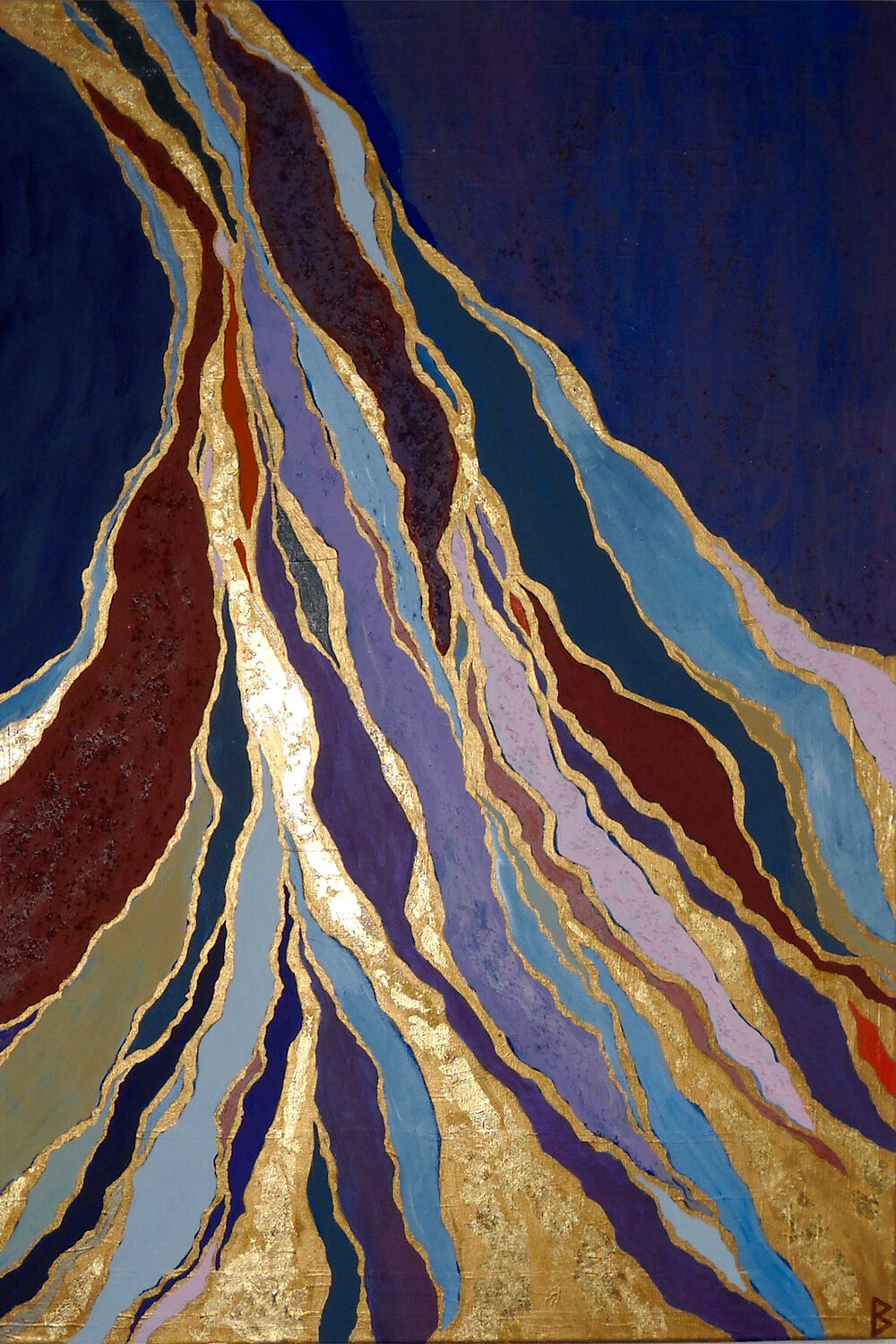 Rivers of Gold Berit Bredahl Original painting for sale