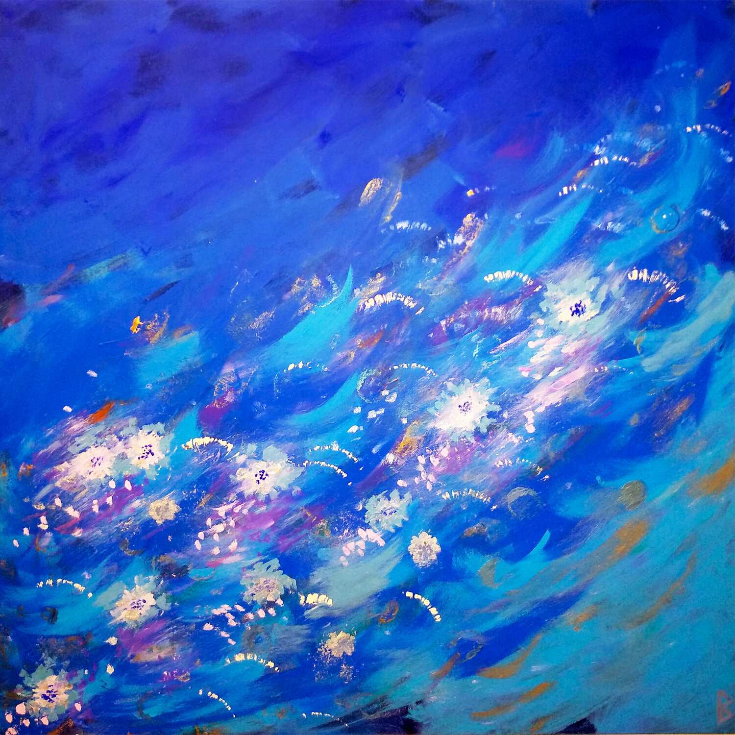 A windy Day on an Italian Lake Berit Bredahl Original painting for sale