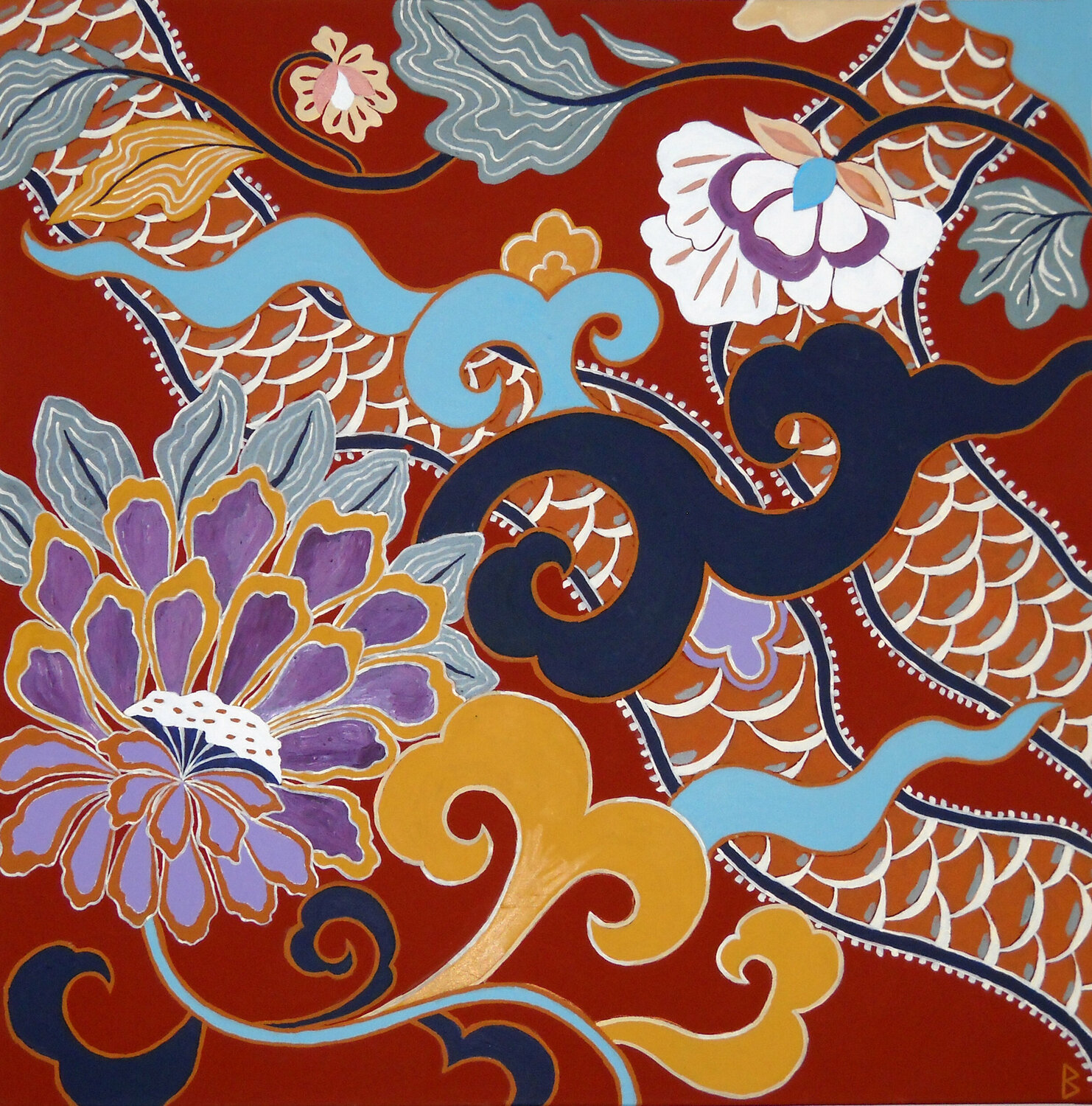 Oriental Fantasy Berit Bredahl Original painting for sale