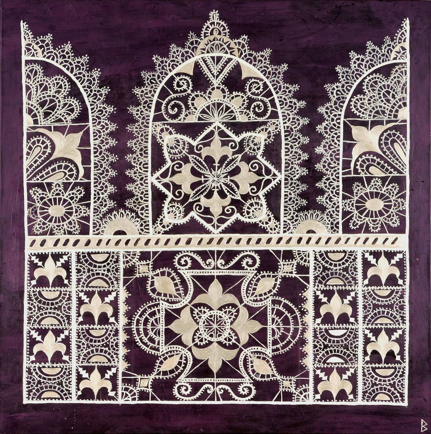 Baroque Lace Berit Bredahl Original painting for sale