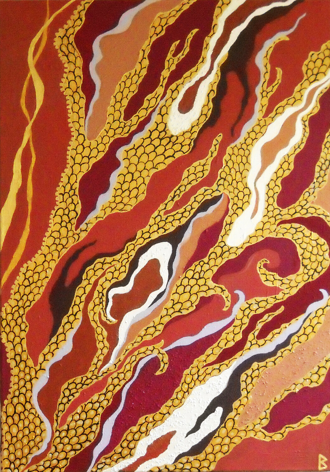 Dragon rising Berit Bredahl Original painting for sale