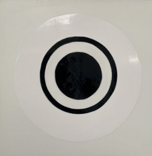 Noir Miroir - le Cercle  Noir et Blanc by Kardesch, Painting for Sale on Select
