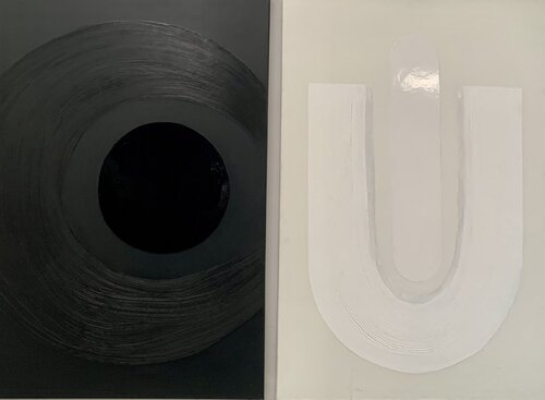 Monochrome YIN et YANG ( paire ) by Kardesch, Painting for Sale on Select