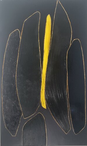 Equilibre Noir 2524 by Kardesch, Painting for Sale on Select