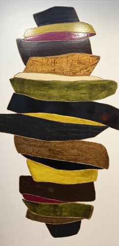 Equilibre Vert  2518 by Kardesch, Painting for Sale on Select